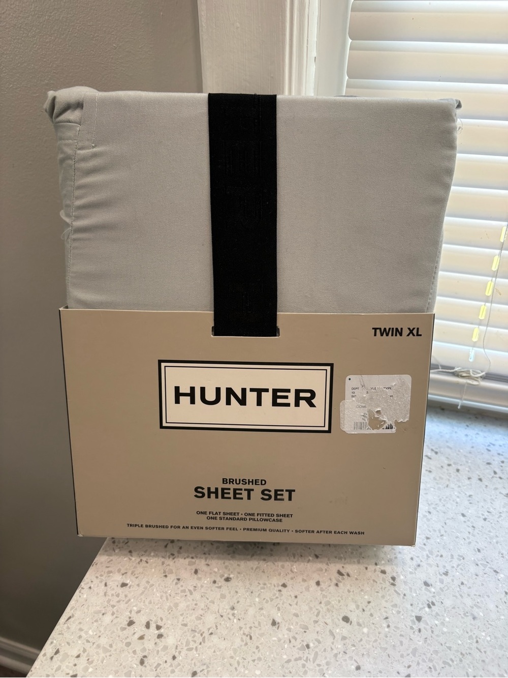 NEW Hunter Brushed Sheet Set - Light Gray (Twin XL)